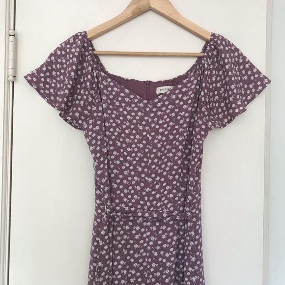 Monteau Pants - Floral Jumpsuit Dress in Lilac - Monteau